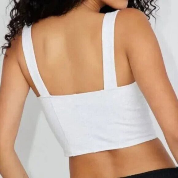 Square Neck Corset Top Spring Gray Mix - Picture 2 of 5